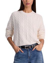 Alice + Olivia - Cecilie Crop Cable Cashmere-Blend Pullover - Lyst
