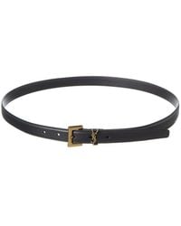 Saint Laurent - Ysl Cintura Leather Belt - Lyst