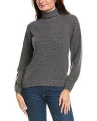 Kier + J - Kier + J Ribbed Turtleneck Wool & Cashmere-Blend Sweater - Lyst