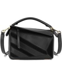 Tiffany & Fred Paris - Leather & Suede Geometric Shoulder Bag - Lyst