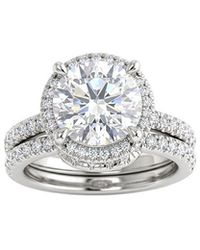 Lab Grown Diamonds - 14K 5.00 Ct. Tw. Lab-Grown Diamond Bridal Set - Lyst