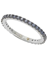 Suzy Levian - 0.02 Ct. Tw. Diamond & Sapphire Eternity Ring - Lyst
