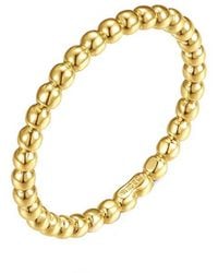 Rachel Glauber - 14k Plated Cz Beaded Stacking Ring - Lyst