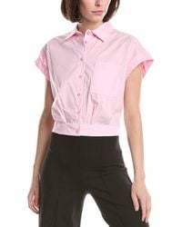 Kenneth Cole - Drop Shoulder Solid Poplin Shirt - Lyst