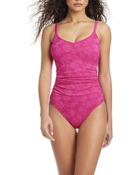 Beyond Control Swimwear - Textured Solids Underwire One-Piece - Lyst