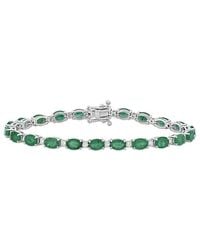 Rina Limor - 14k 10.34 Ct. Tw. Diamond & Emerald Tennis Bracelet - Lyst
