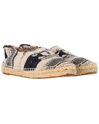 CHANEL - Canvas Striped Cap Toe Cc Espadrille Flat (authentic Pre-loved) - Lyst