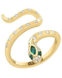 Effy Fine Jewelry - 14K 0.37 Ct. Tw. Diamond & Emerald Ring - Lyst