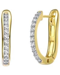 Rachel Glauber - 14k Plated Cz Hoops - Lyst