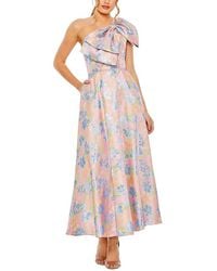Mac Duggal - One Shoulder Embroidered Floral A Line Dress - Lyst