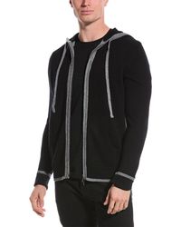 Qi - Cashmere Colorblocked Cashmere Hoodie - Lyst