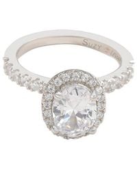 Suzy Levian CZ Jewelry - Suzy Levian Cz Halo Ring - Lyst