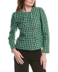 Tahari - Tweed Double Breasted Blazer - Lyst