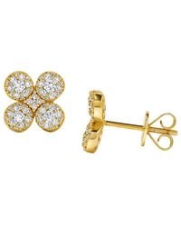 H.J. Namdar - 14K 0.72 Ct. Tw. Diamond Clover Earring - Lyst