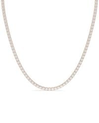 Lab Grown Diamonds - 14K Rose 5.00 Ct. Tw. Lab-Grown Diamond Necklace - Lyst
