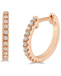 Sabrina Designs - 14k Rose Gold 0.10 Ct. Tw. Diamond Huggie Earrings - Lyst