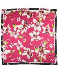 Nicole Miller - Satin Floral Square Scarf - Lyst