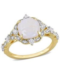 Rina Limor - 10k 1.85 Ct. Tw. Diamond & Gemstone Halo Ring - Lyst