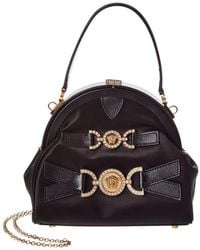 Versace - Medusa 95 Satin & Leather Shoulder Bag - Lyst