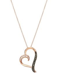 Le Vian - Le Vian Euphoria Chocolate 14K 0.01 Ct. Tw. Diamond Pendant Necklace - Lyst