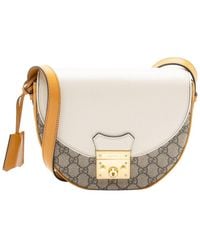 Gucci - Gg Supreme Canvas Padlock Saddle Small Shoulder Bag (Authentic Pre-Loved) - Lyst