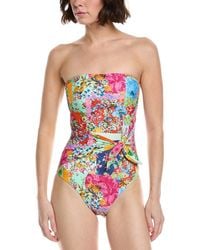 Monte and Lou - Scarf Tie Bandeau One-Piece - Lyst