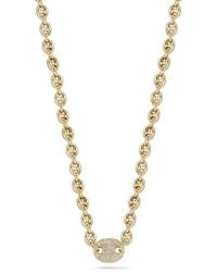 Chloe and Madison - 14k Over Silver Cz Mariner Link Choker Necklace - Lyst