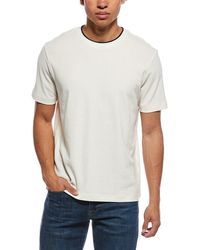 Vince - Double Neckline Crewneck T-Shirt - Lyst