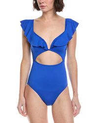 Kate Spade - Ruffle V-Wire One-Piece - Lyst