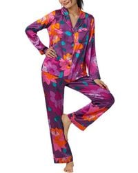 Bedhead - X Trina Turk Evening Bloom Long Silk Pajama Set - Lyst