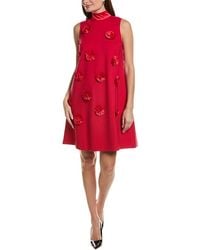 tyler boe - Cleo Ponte Satin Trim Dress - Lyst