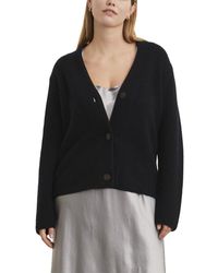 Vince - Plus Raised Collar Wool & Cashmere-blend Cardigan - Lyst