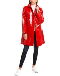 jane post red raincoat