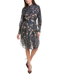 Brunello Cucinelli - Silk Shirtdress - Lyst