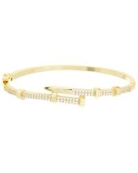 Juvell - Cz 18K Plated Bangle Bracelet - Lyst