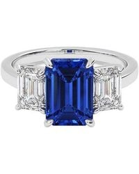 VOWE - 14K 4.00 Ct. Tw. Lab-Grown Diamond & Lab-Grown Sapphire Ring - Lyst