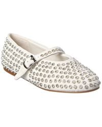 Tiffany & Fred Paris - Bedazzled Suede Flat - Lyst