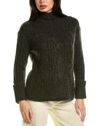 Vince - Texture Cable Turtleneck Wool & Cashmere-blend Sweater - Lyst