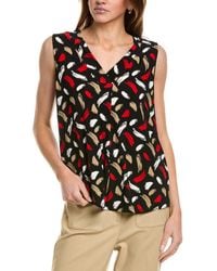 Anne Klein - Pleat Front Shell - Lyst