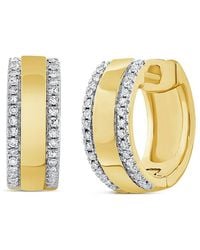 Sabrina Designs - 14k 0.17 Ct. Tw. Diamond Huggie Earrings - Lyst