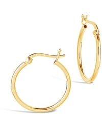 Sterling Forever - 14k Over Silver Hoops - Lyst