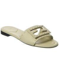 Fendi - Ff Baguette Leather Sandal - Lyst