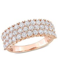 Rina Limor - 14k Rose Gold 1.71 Ct. Tw. Diamond Triple-row Ring - Lyst