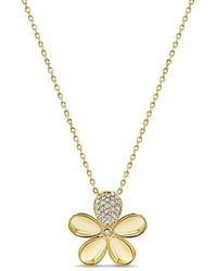 Sabrina Designs - 14K 0.13 Ct. Tw. Diamond Flower Necklace - Lyst