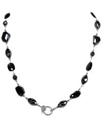 Margo Morrison - 0.57 Ct. Tw. Diamond & Bl Spinel, Hyperstine, Hematite Necklace - Lyst