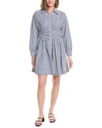 Julia Jordan - Stripe Poplin Woven Mini Dress - Lyst