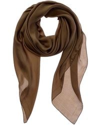 Saint Laurent - Cassandre Silk Scarf - Lyst
