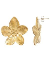Adornia - Tarnish Resistant 18K Plated Statement Flower Studs - Lyst