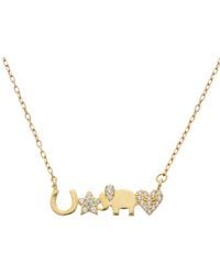 Argento Vivo - Vermeil Cz All Luck Necklace - Lyst