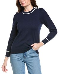Hannah Rose - Button Shoulder Cashmere-Blend Sweater - Lyst